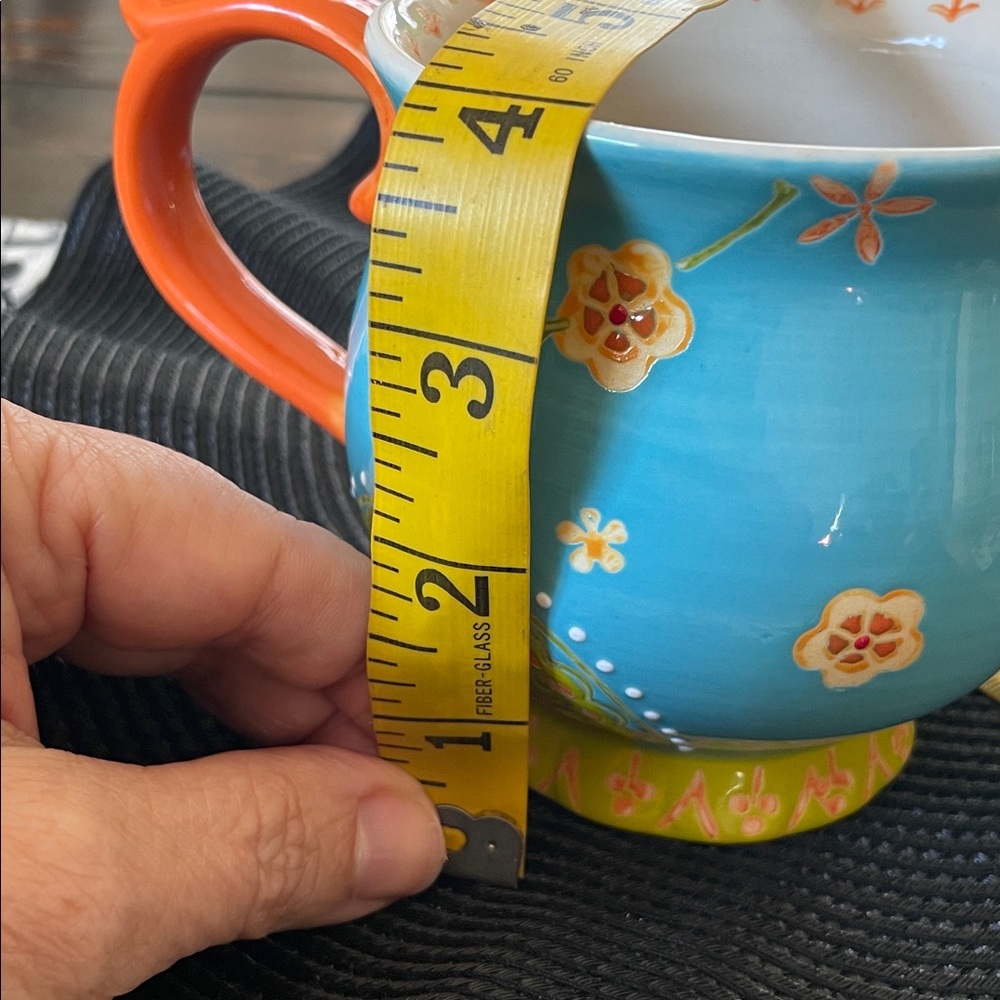Dutch Wax Colorful Hand Painted Floral Ceramic New Teapot and 2 Cups Set - Picture 15 of 15